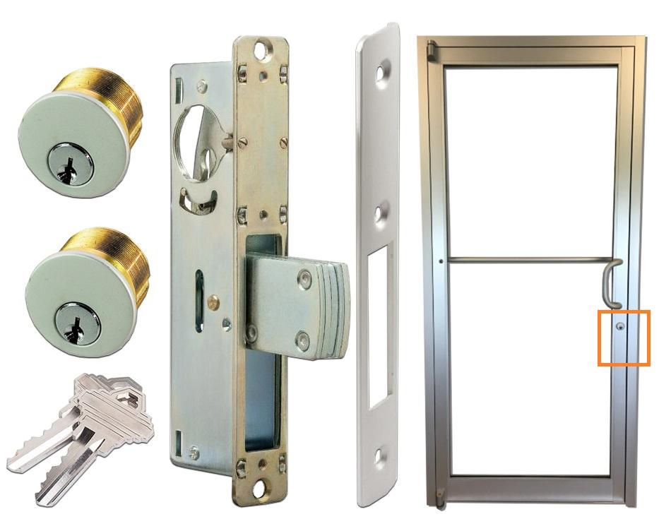 Keyed Lock Cylinders for Glass Doors