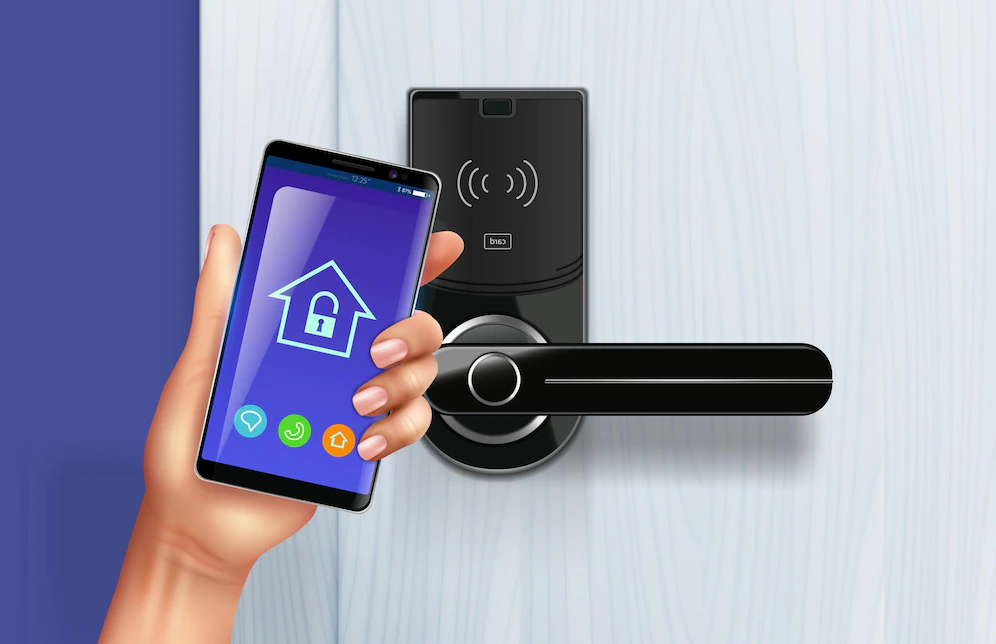 Smart Door Locks Dublin smartphone unlock app front door